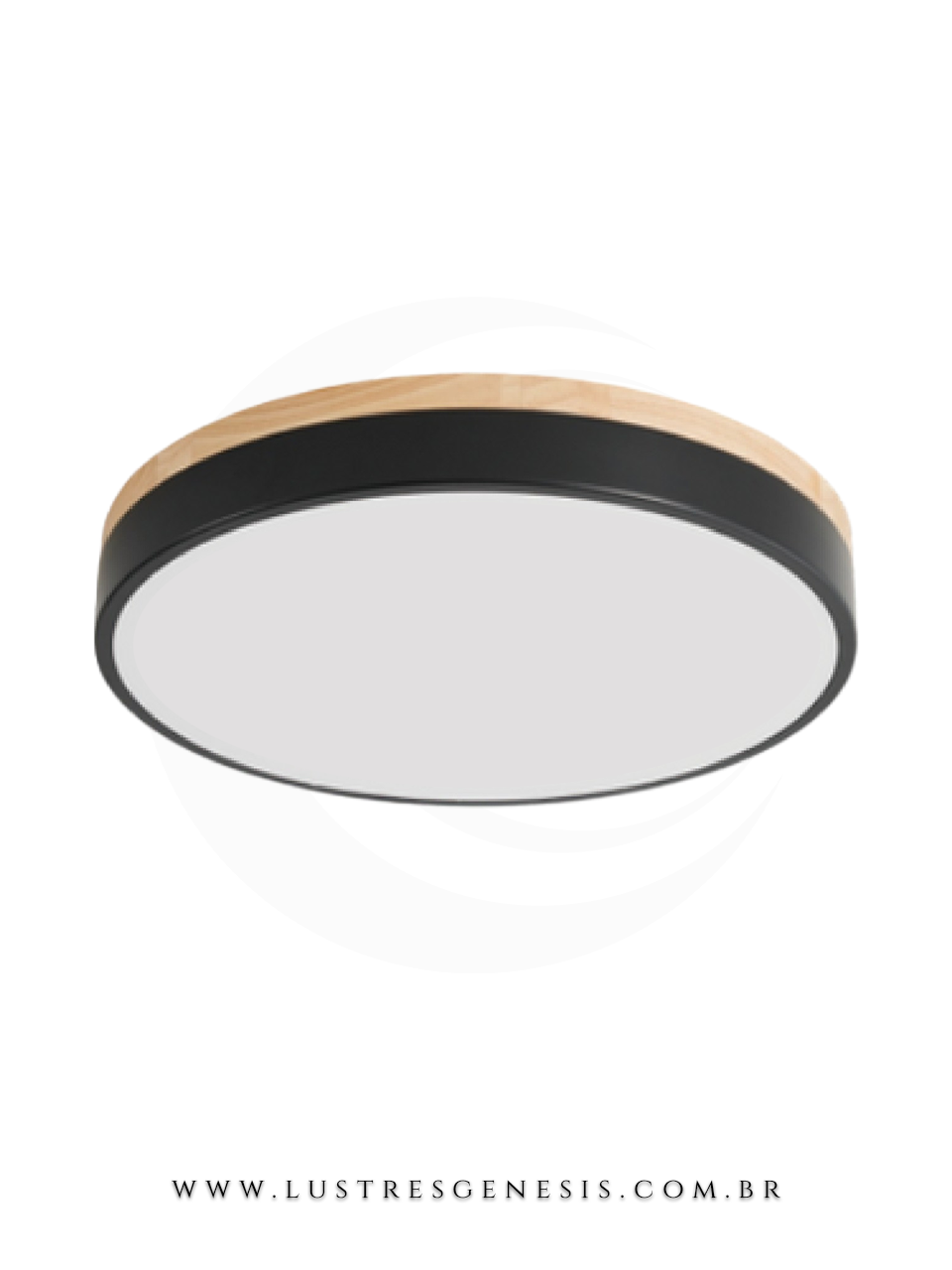 Plafon Moderno Ligna de Madeira - 65cm